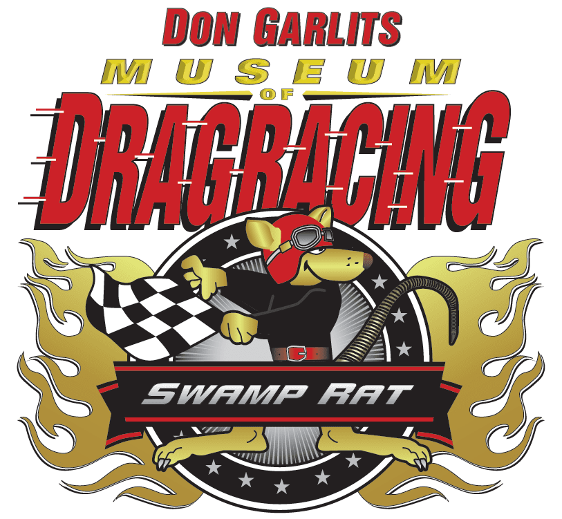The logo for don garlits museum of drag racing swamp rat.