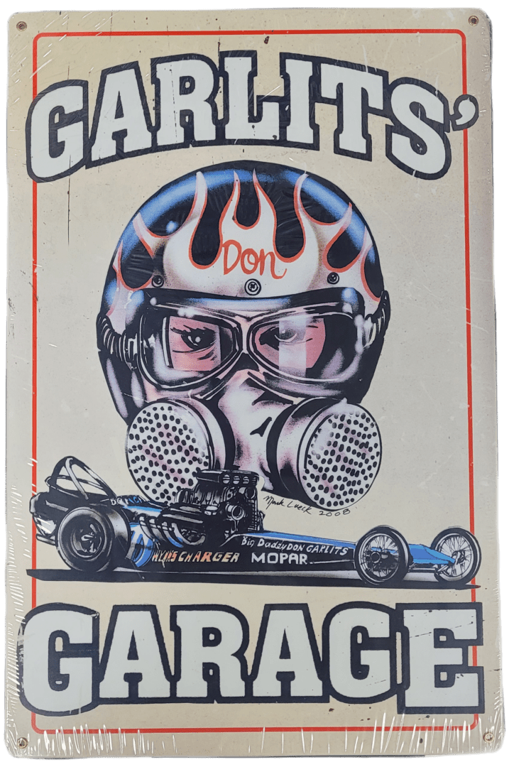 Garlits Garage tin sign.