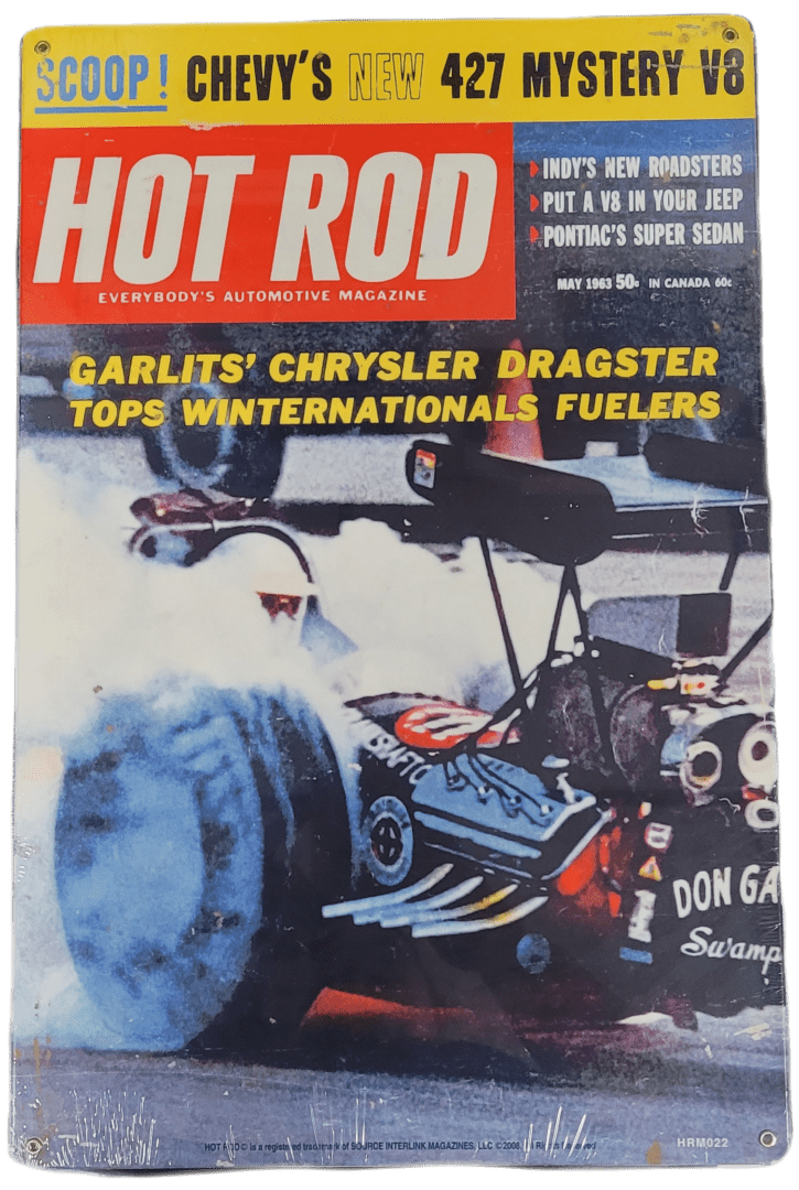 A Hot Rod 1963 magazine cover with an image of a car.