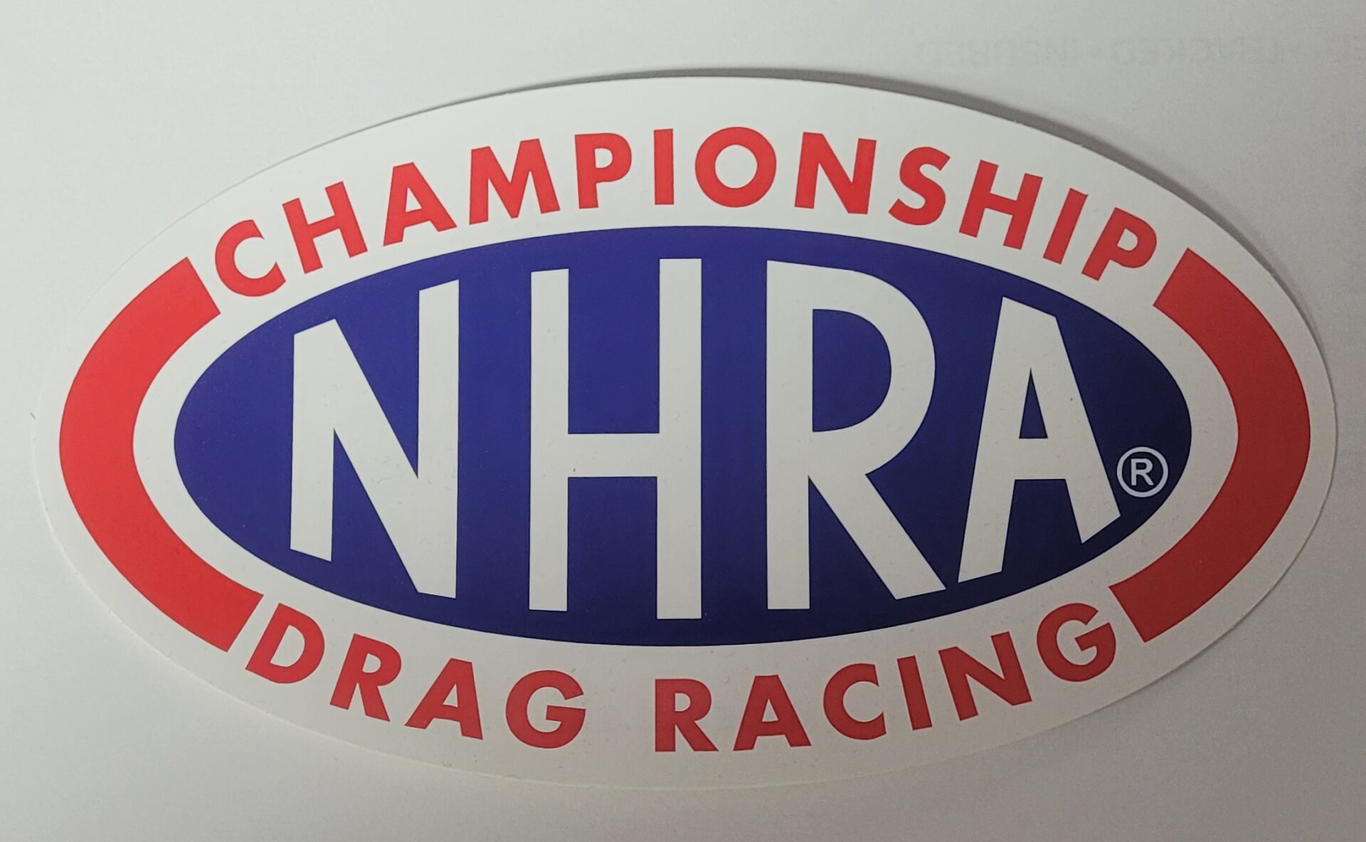 Championship NHRA drag racing sticker