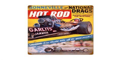 A poster on the Bonneville Hot Rod 1964 by Garlits Jammer