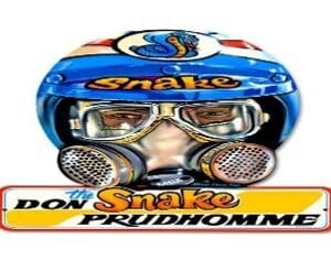 A poster on the don snake prudhomme mask