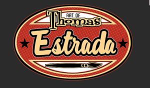 Art of Thomas Estrada Logo on a Black Background