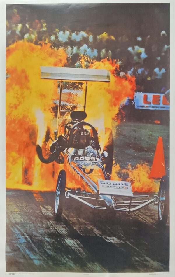 1972 Fire Burnout Poster large size