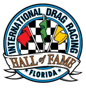 The international drag racing hall of fame logo.