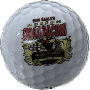 Golden Rat Golf Balls With a Logo in Color
