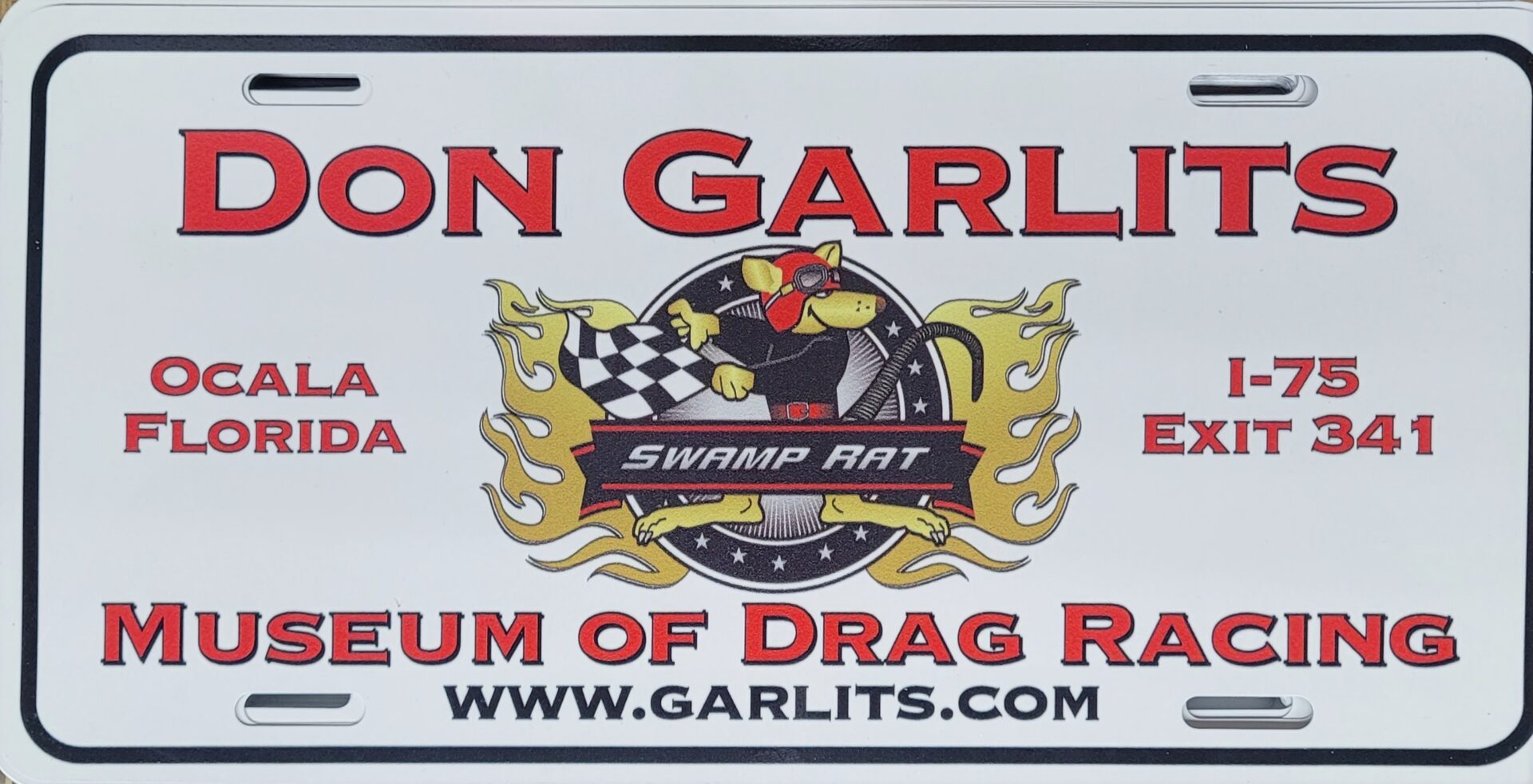 Don Garlits Museum of Drag Racing Golden Rat License Plate.