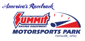 Summit Motorsports Park logo and tagline.