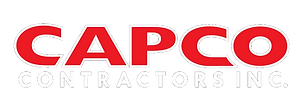 CAPCO Contractors Inc. logo in red and white.