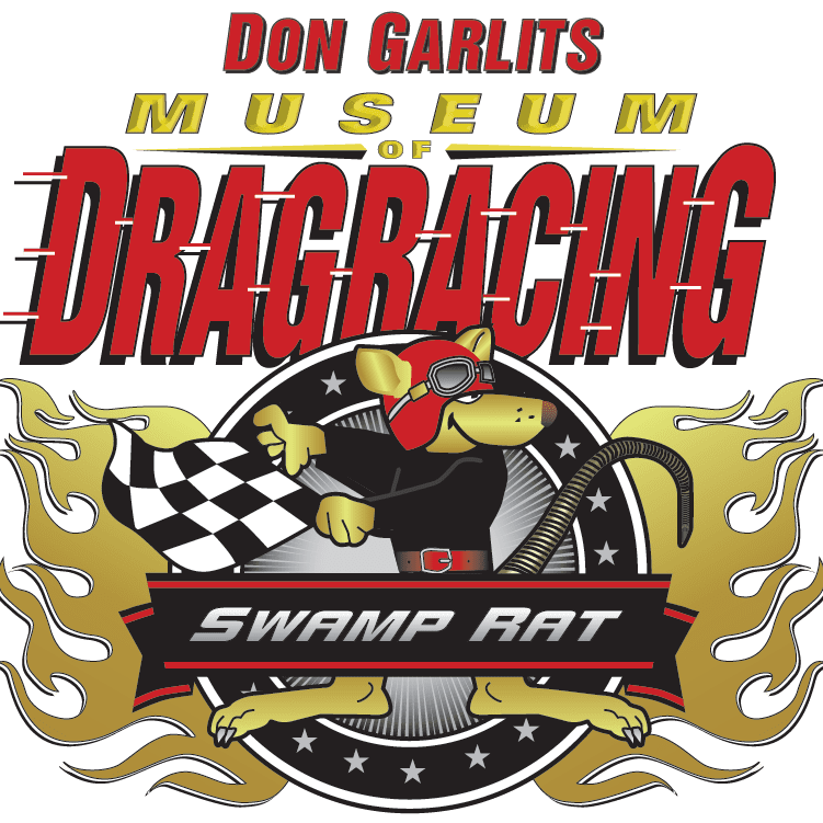 The logo for don garlits museum of drag racing swamp rat.